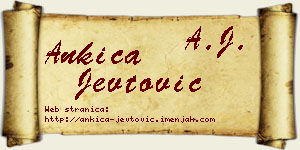 Ankica Jevtović vizit kartica